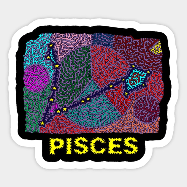 Constellation Pisces Sticker by NightserFineArts